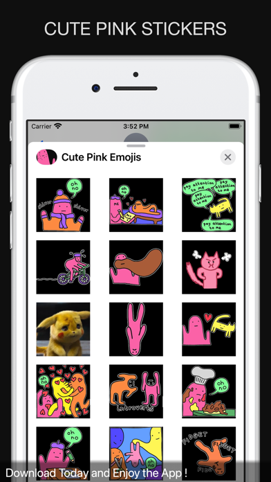 Cute Pink Emojis Screenshot