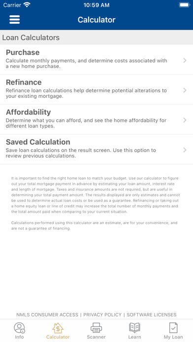 MY HOMESTAR Mortgage Screenshot