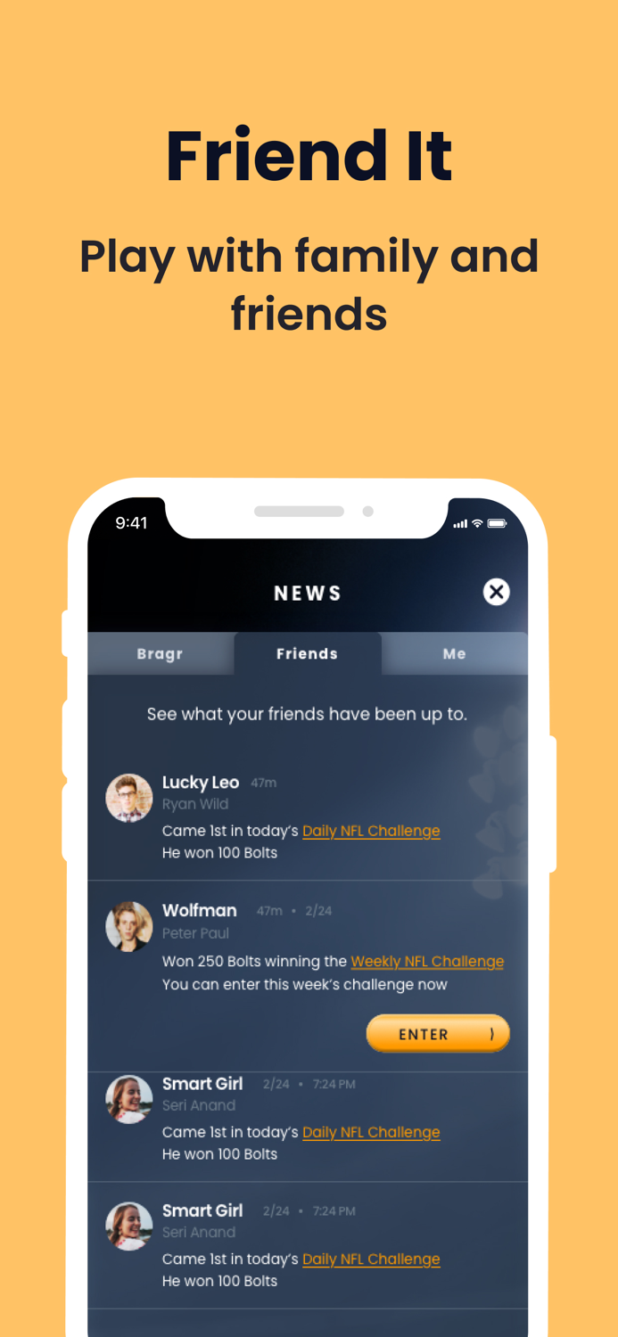 BRAGR Pick Sports with Friends