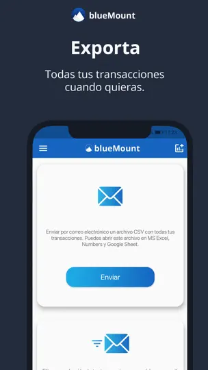 Captura de pantalla de BlueMount - Gastos Diarios en iPhone 7