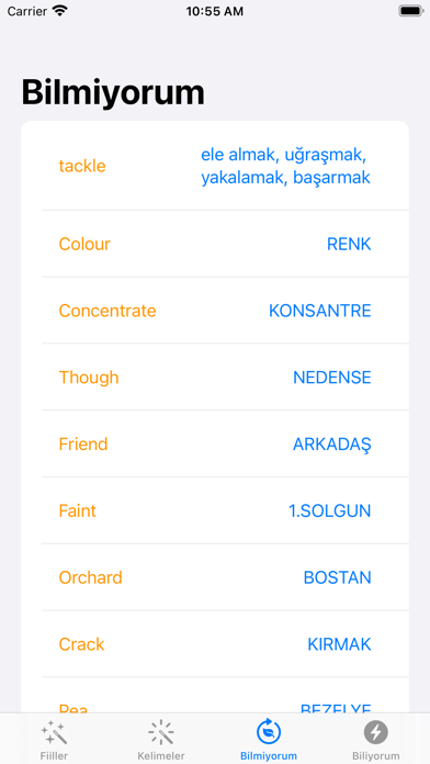 İngilizce Kelime Kartlarım Screenshot