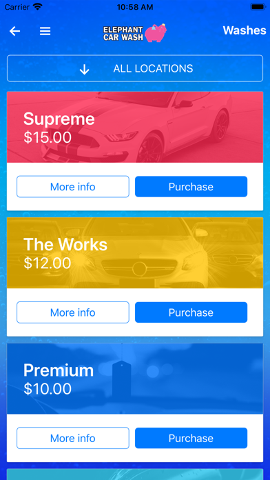 Elephant Touchless Car Wash Screenshot