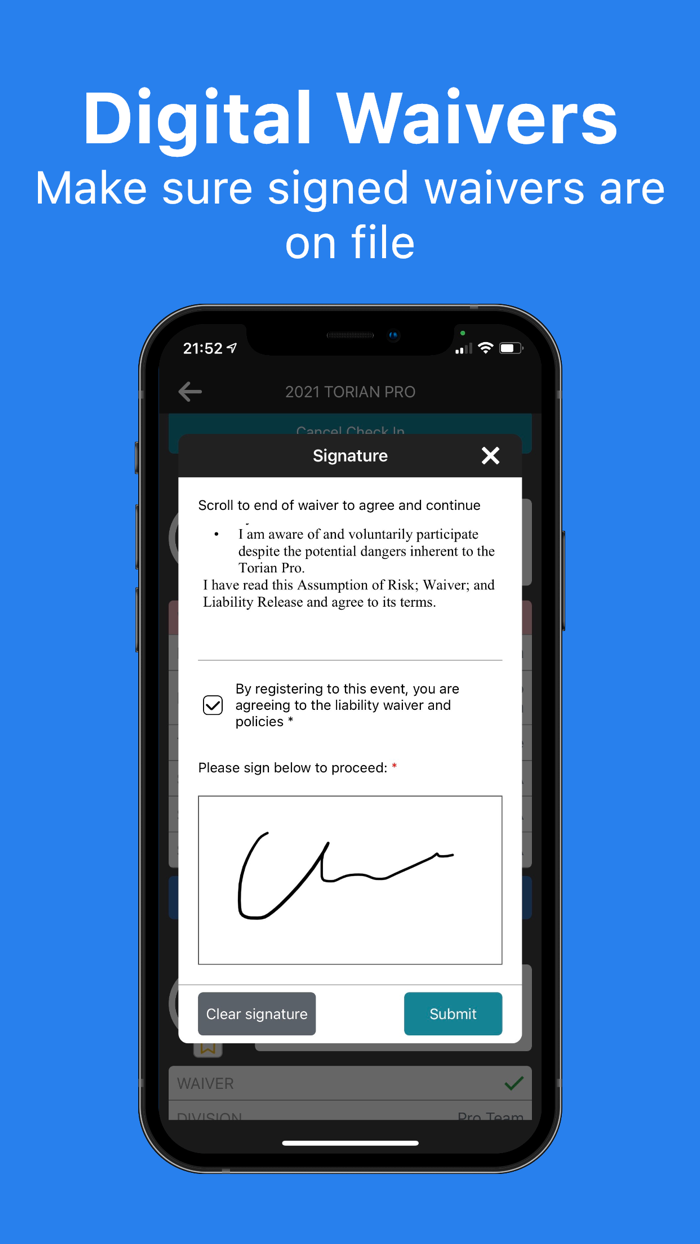 Competition Corner Check In