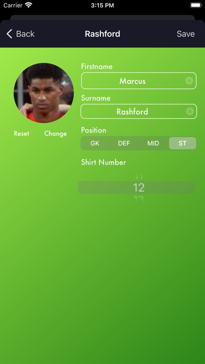 Lineup - Football Squad