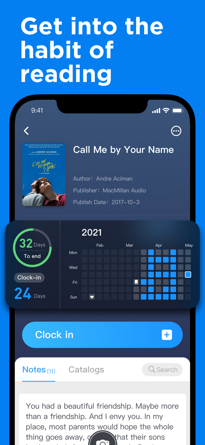 滴墨书摘 - 读书习惯养成，阅读打卡签到