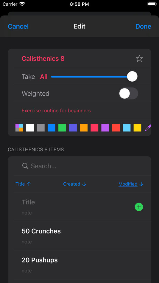 #8. Routine Randomizer (iOS) Podle: Nurhan Ilhanov