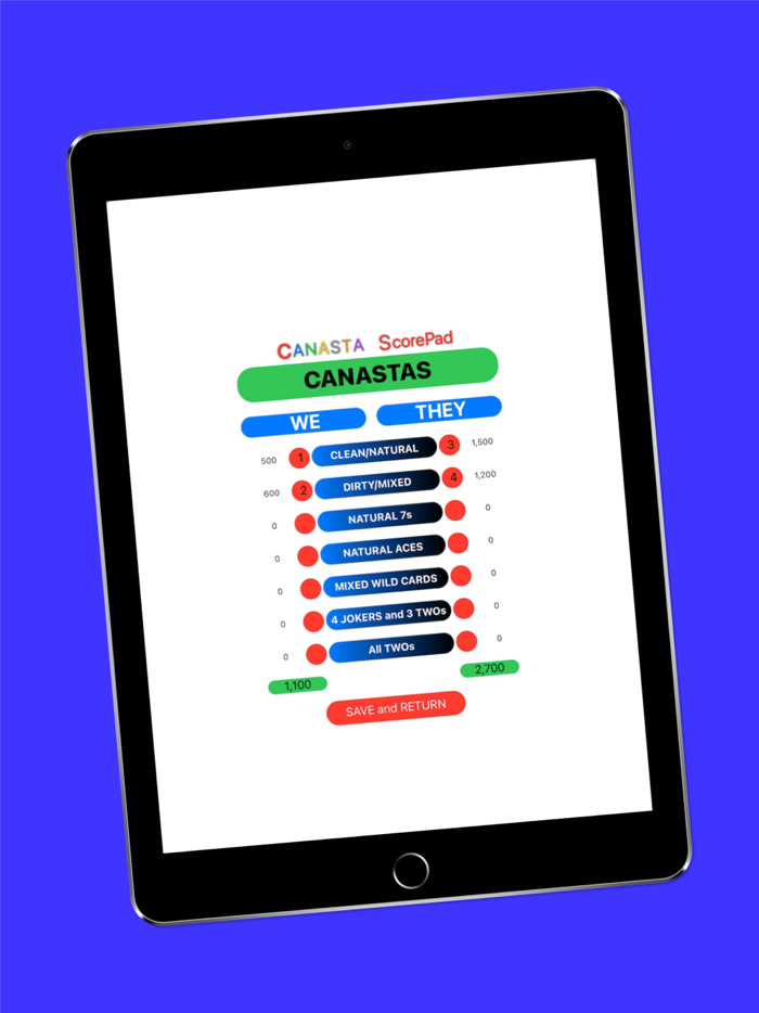 Canasta ScorePad