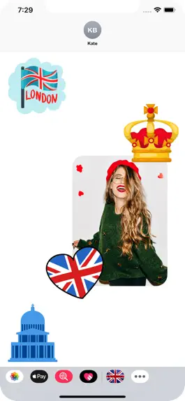Game screenshot British Stickers & Emoji hack
