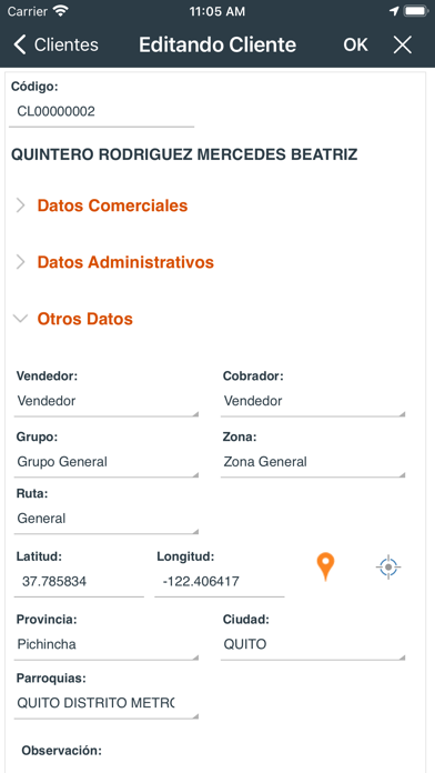 Perseo Ventas Screenshot