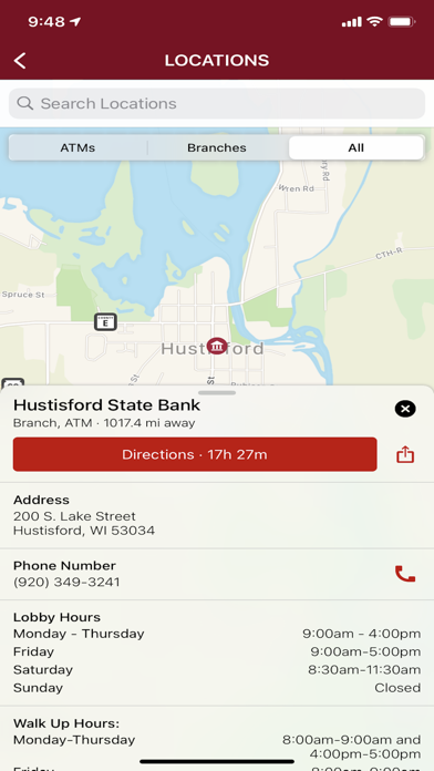 Hustisford State Bank Screenshot
