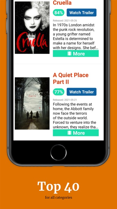TrendyMovies. Screenshot