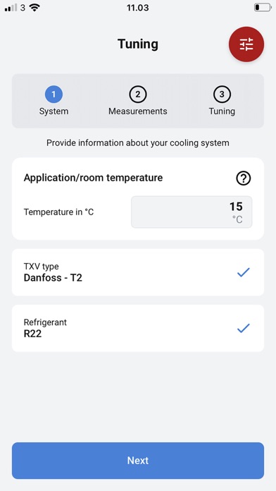 TXV Superheat Tuner Screenshot