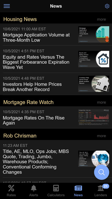 Mortgage News Daily Screenshot