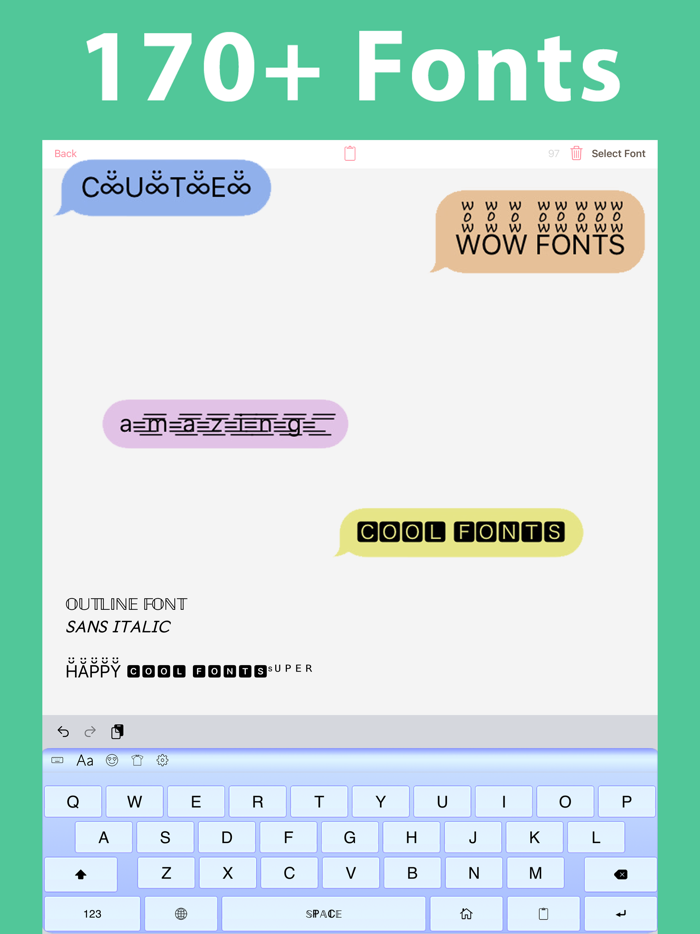 Symbol Infinity Font Keyboard