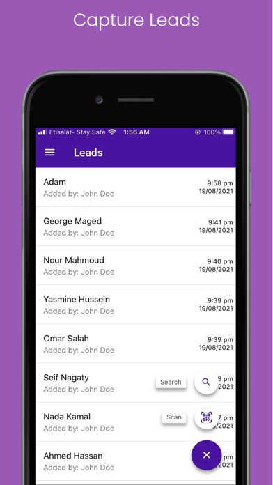 Eventsquare Exhibitors Screenshot