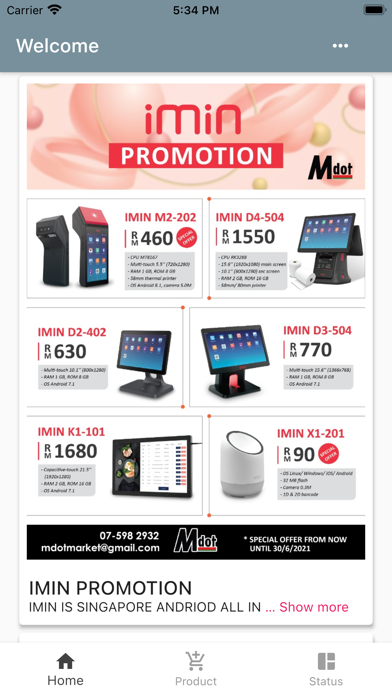 Mdot Sales Screenshot