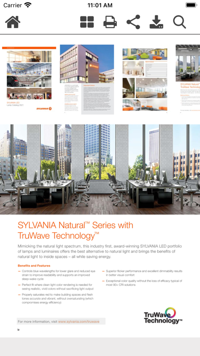 SYLVANIA LED Lighting Catalog Screenshot