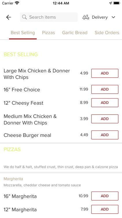 Basil pizza and grill