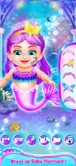 Game screenshot Baby Mermaid Princess Dress up hack