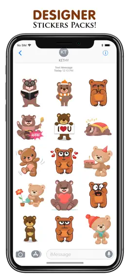 Game screenshot Brown Bear Cute Stickers mod apk