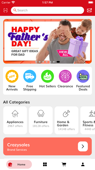 Crazysales Online Shopping App Screenshot