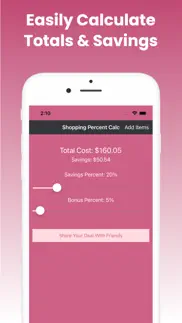 shopping % calculator discount iphone screenshot 1