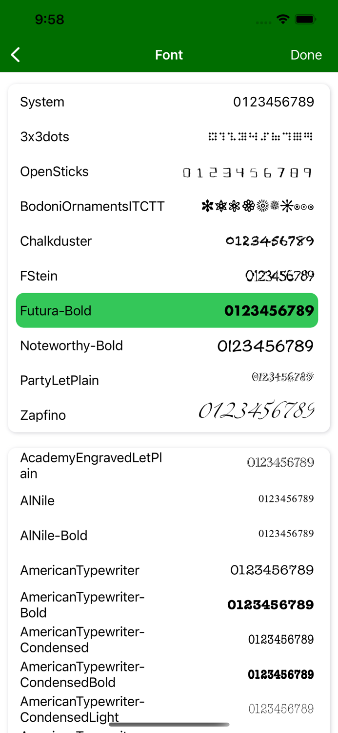 123 numbers animated widget