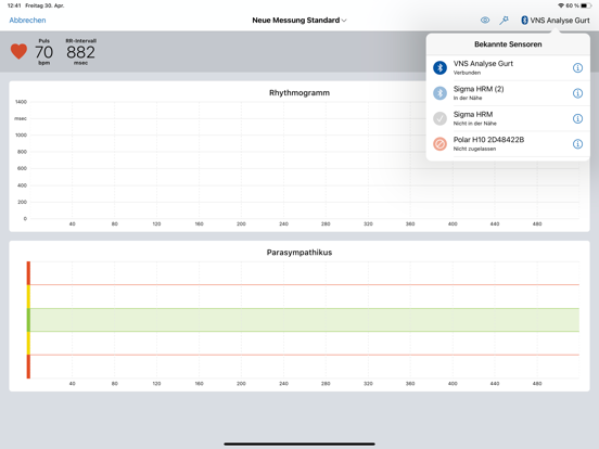 ANS Analysis iPad screenshot 1 - Medical app