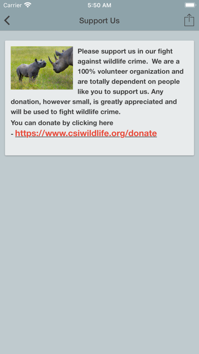 Report Wildlife Crime Screenshot
