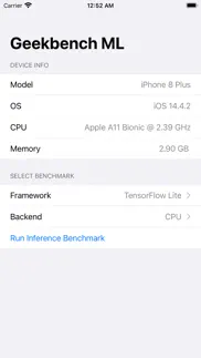 geekbench ml iphone screenshot 1