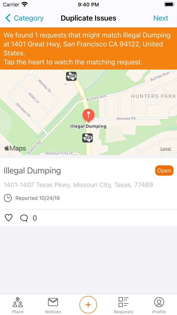 Missouri City iReport