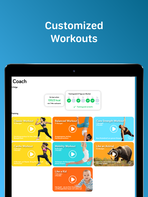 7 Minute High Fitness Work Out iPad app afbeelding 1