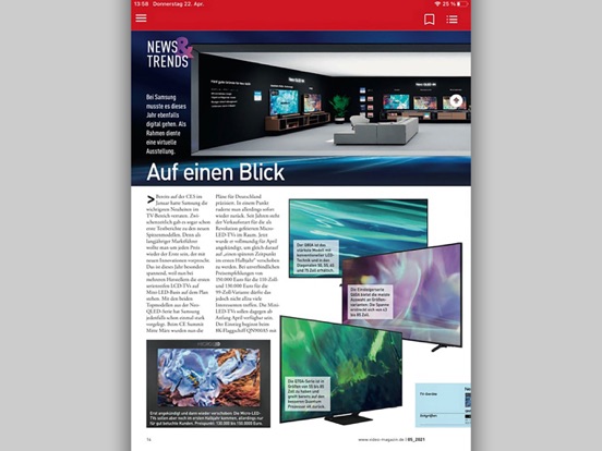 video Magazin iPad app afbeelding 1