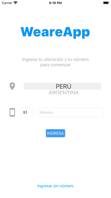 WeareApp Screenshot