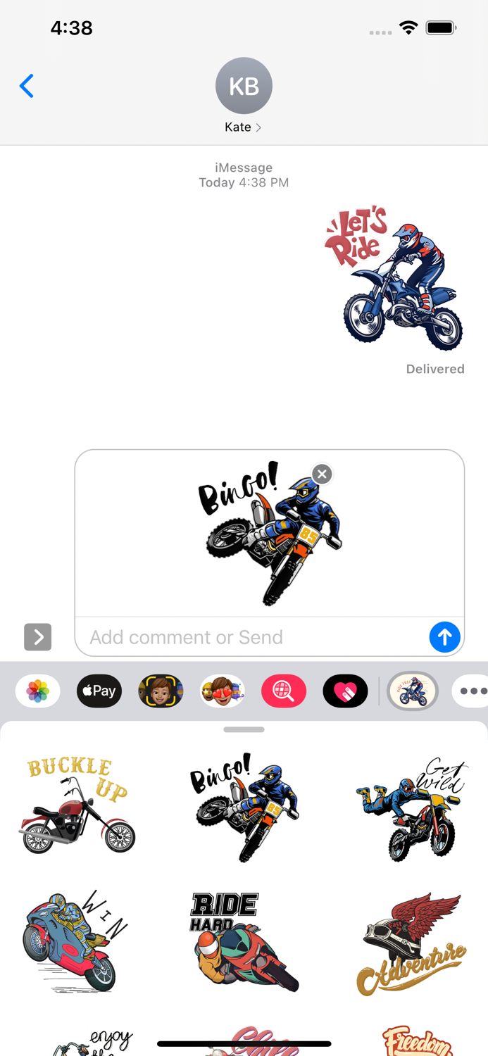 Motorbike Ride Stickers