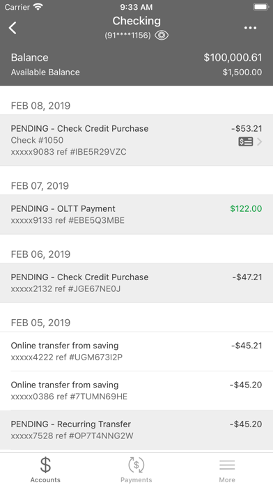 Tandem Federal Credit Union Screenshot