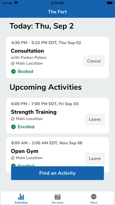 The Fort Membership App Screenshot