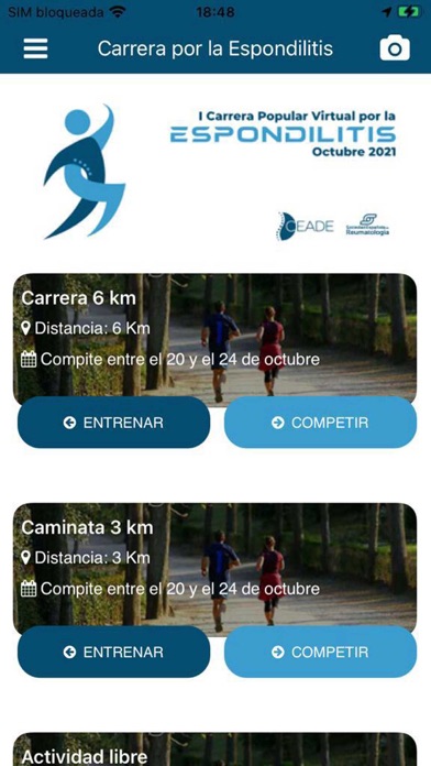 Carrera por la Espondilitis Screenshot