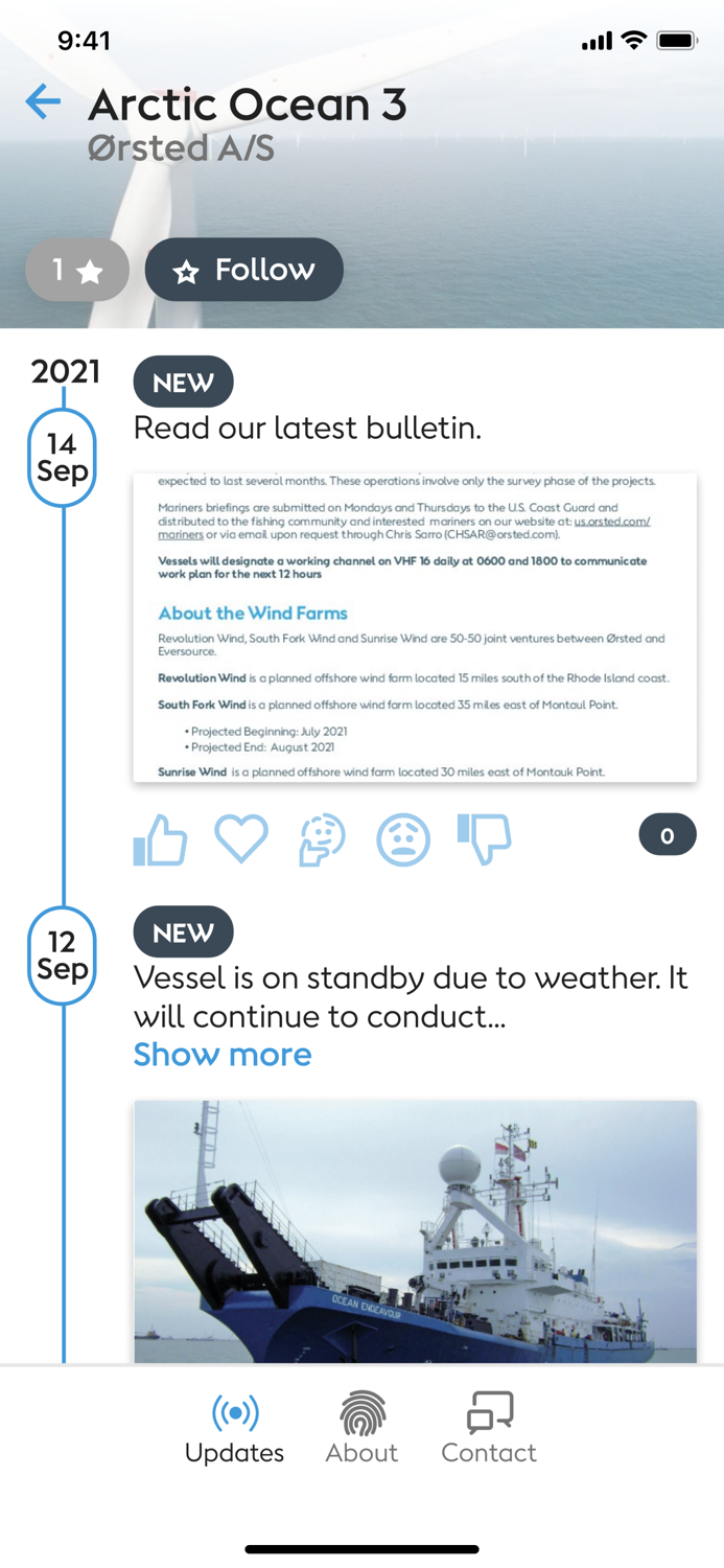 Ørsted Notice to Mariners