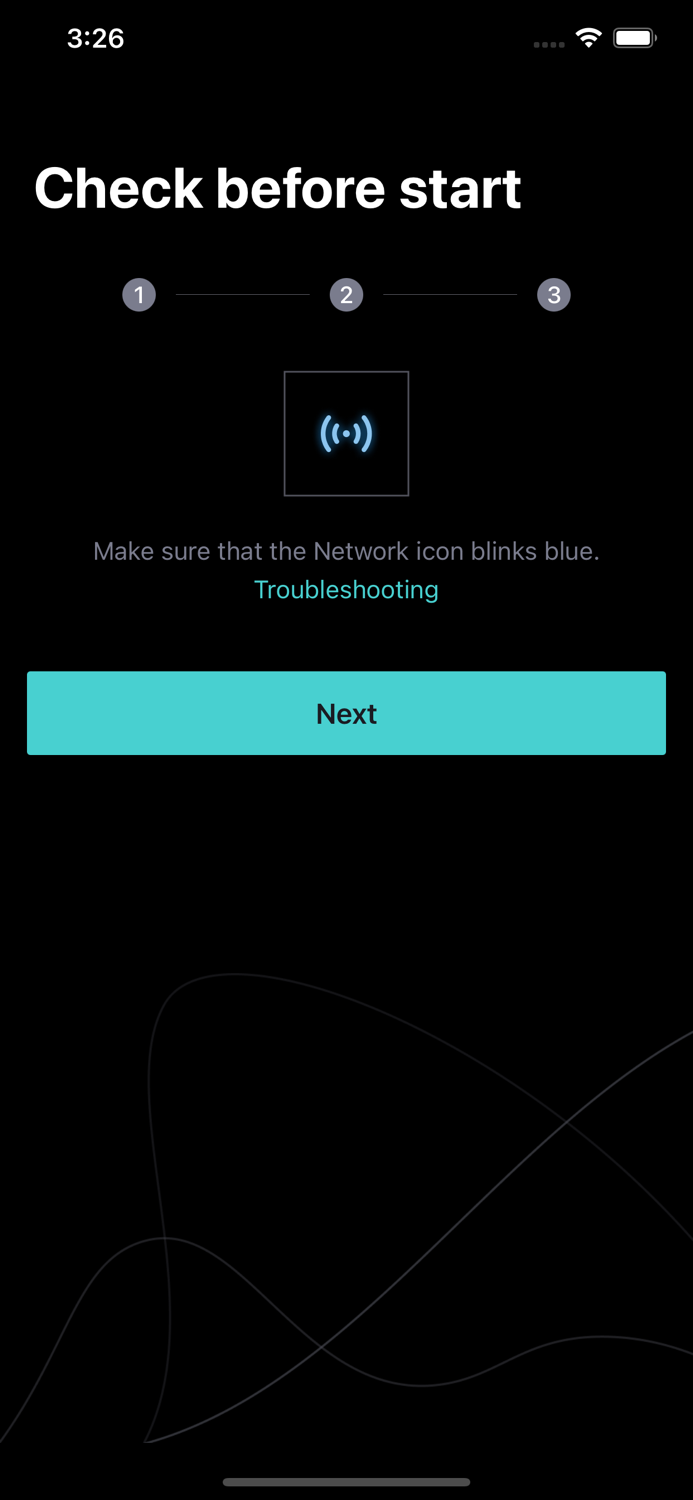 Atmocube Wi-Fi setup