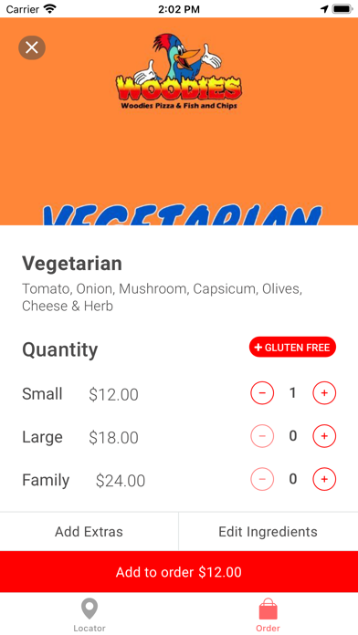 Woodies Pizza & Fish And Chips Screenshot