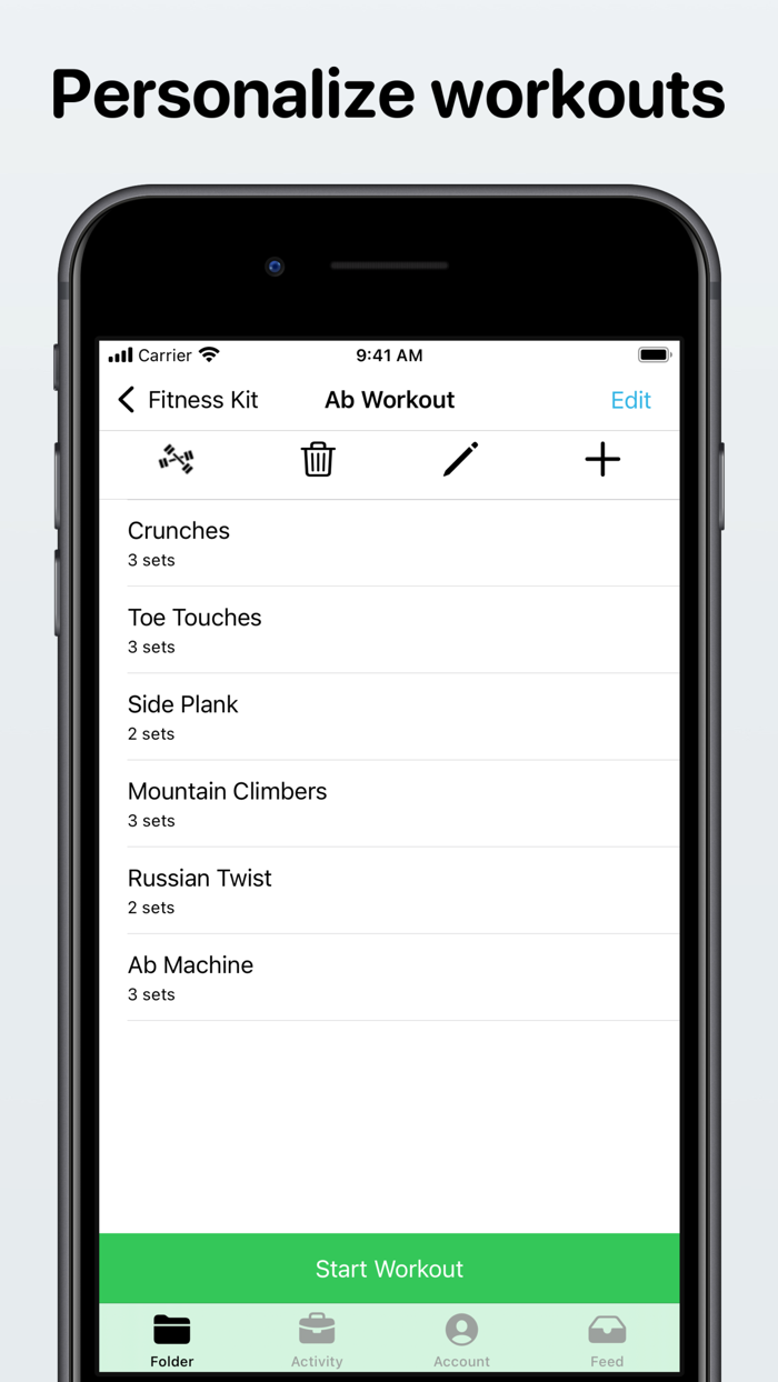 Gym log - Home workout planner