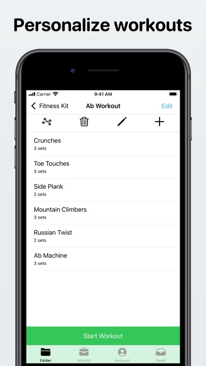 Gym log - Home workout planner