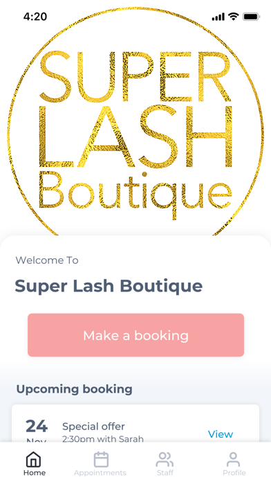 Super Lash Boutique Screenshot
