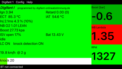 Digifant 1 live data Screenshot