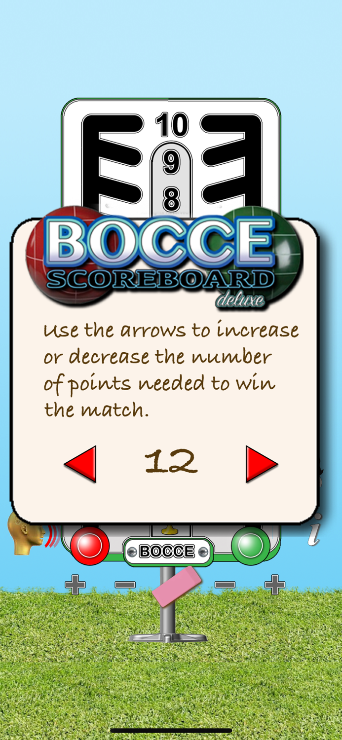 Bocce Scoreboard Deluxe