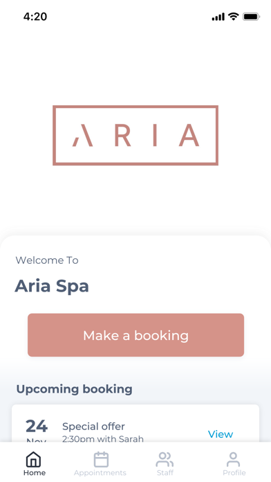 Aria Spa Screenshot