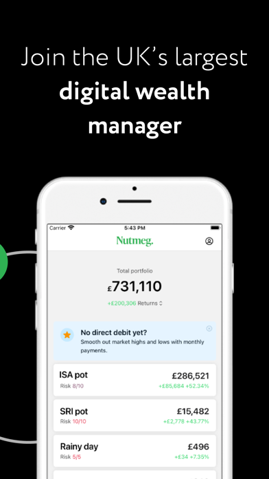 Nutmeg Saving & Investment Screenshot