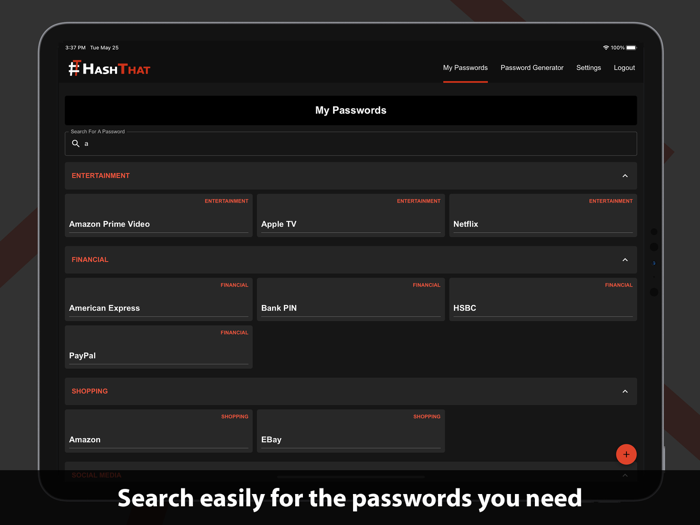 HashThat - Password Manager