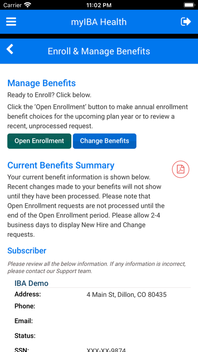 myIBA Health Screenshot